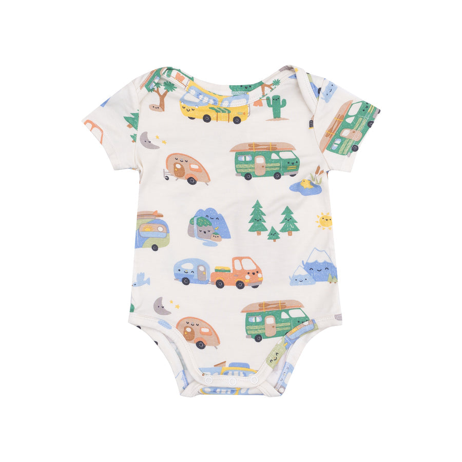 Short Sleeve Bodysuit - Friendly Campers by Angel Dear