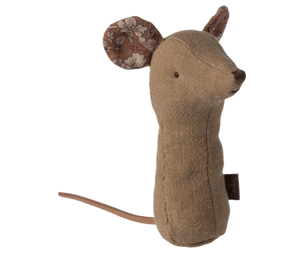 Lullaby Friends, Mouse Rattle- Light Umber by Maileg