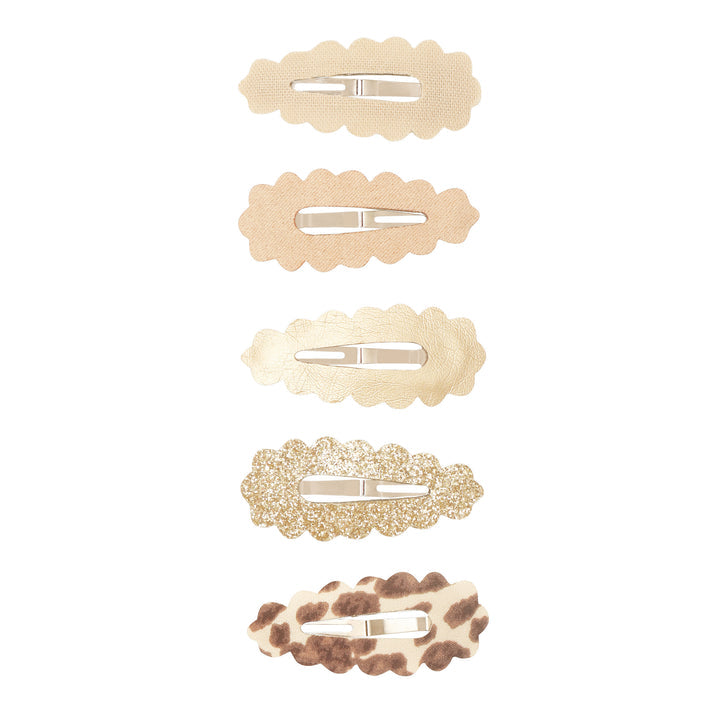 Leopard Scalloped Mini Clips by Mimi & Lula