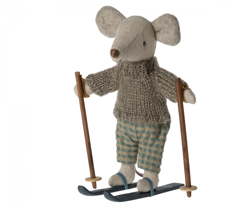 Winter Mouse with Ski Set, Big Brother by Maileg