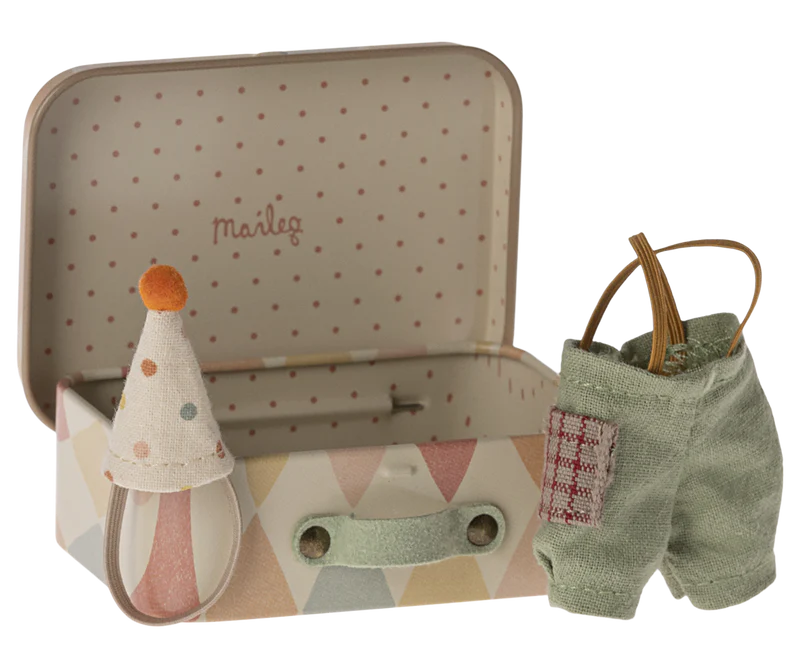Clown Clothes in Suitcase, Little Brother Mouse by Maileg