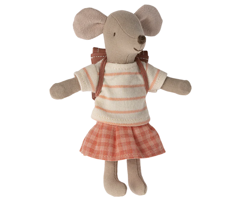 Tricycle Mouse, Big Sister - Coral by Maileg