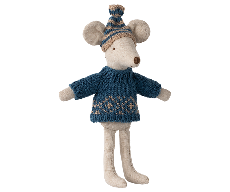 Knitted sweater and hat, Dad mouse by Maileg