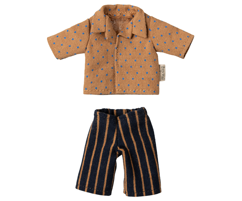 Shirt and striped pants, Dad mouse by Maileg