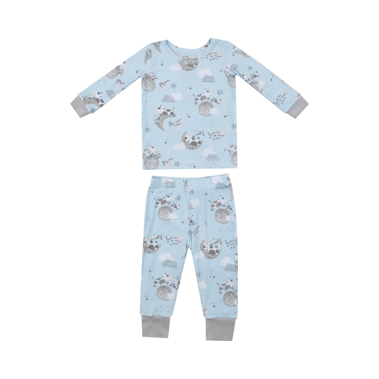 Long Sleeve Loungewear Set - I Love You To The Moon Cows by Angel Dear