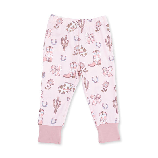L/S Loungewear Set- Cowgirl Boots & Bows by Angel Dear