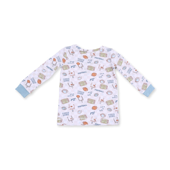 L/S Loungewear Set- Football Check by Angel Dear