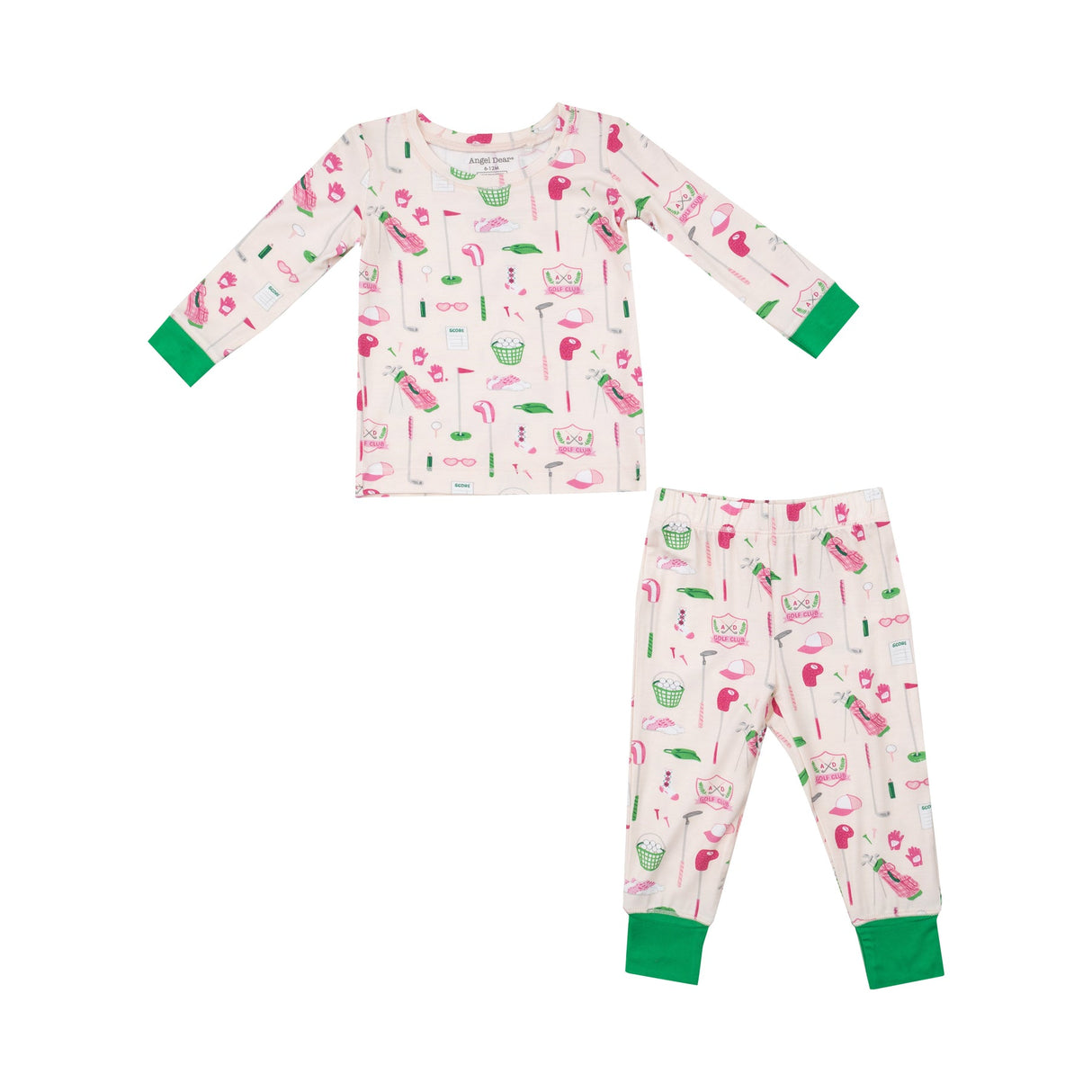 Long Sleeve Loungewear Set - Golf Club Pink by Angel Dear