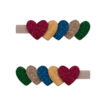 Jazzy Layered Heart Clips by Mimi & Lula