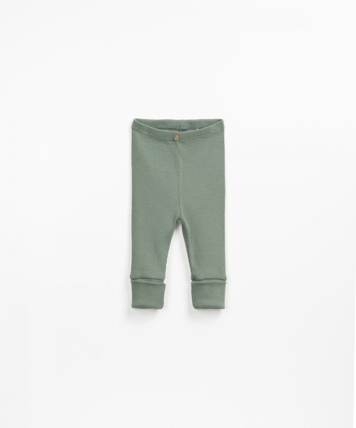 Ribbed leggings | Wooden Memories - Green by Play Up