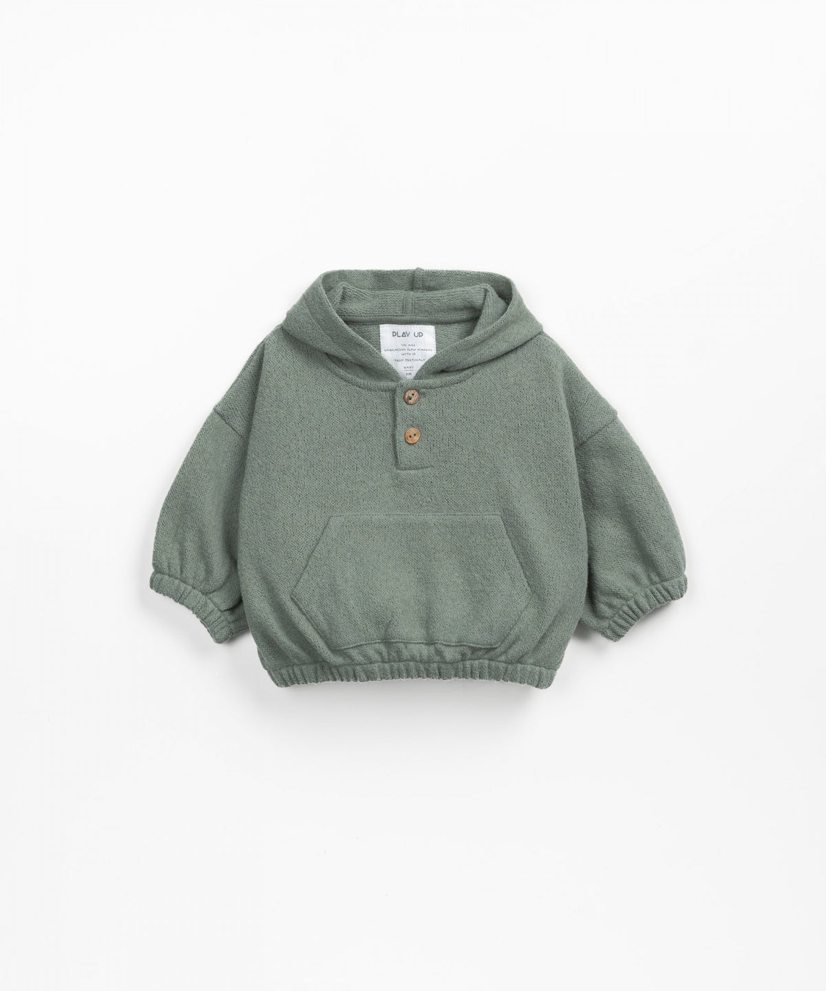 Jersey sweater with kangaroo pocket | Wooden Memories by Play Up