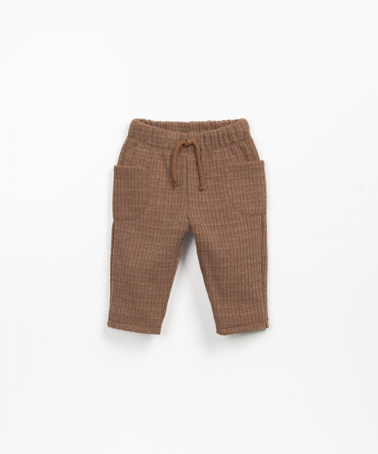 Pants with elastic waist | Wooden Memories - Brown by Play Up