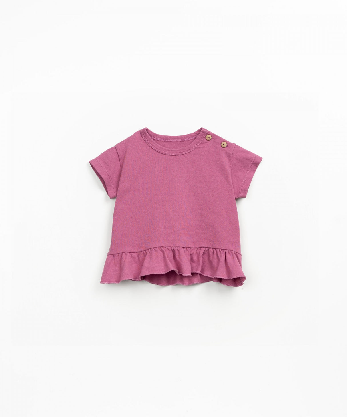 T-shirt with frill insert- Dark Pink by Play Up