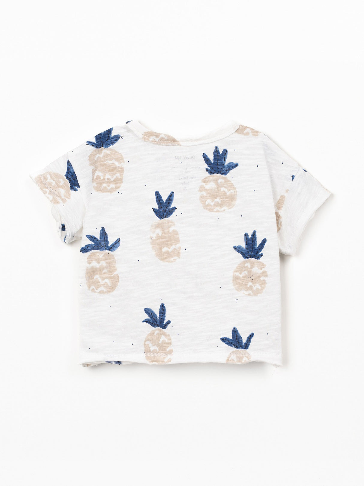 Printed Flame Jersey T-Shirt- Blue Pineapple by Play Up