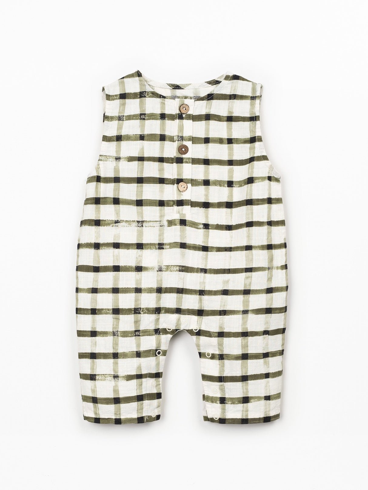 Woven Jumpsuit- Green Checkered by Play Up