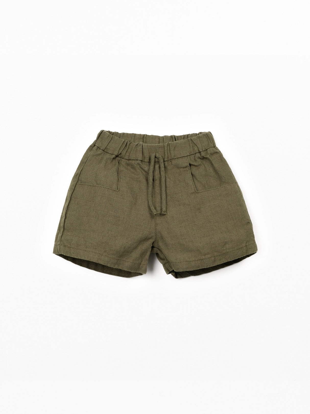 Linen Shorts- Dark Green by Play Up