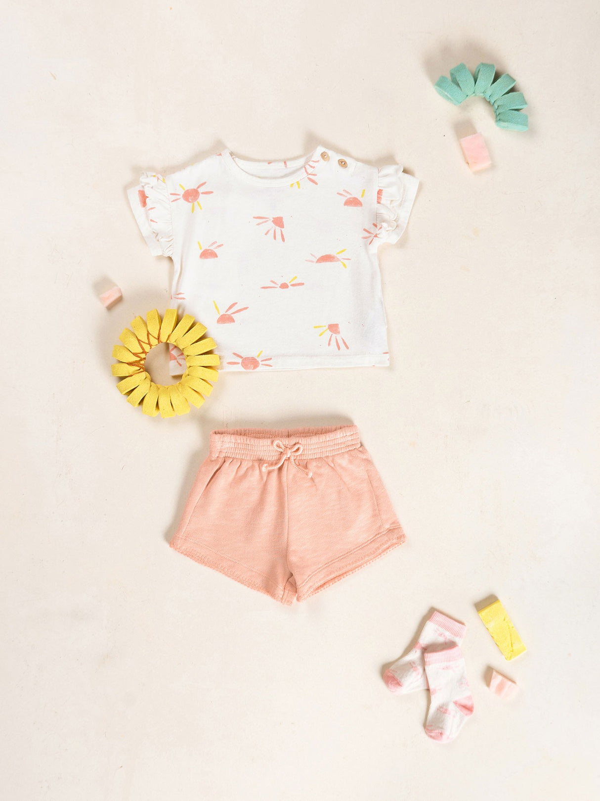 Fleece Shorts- Salmon by Play Up