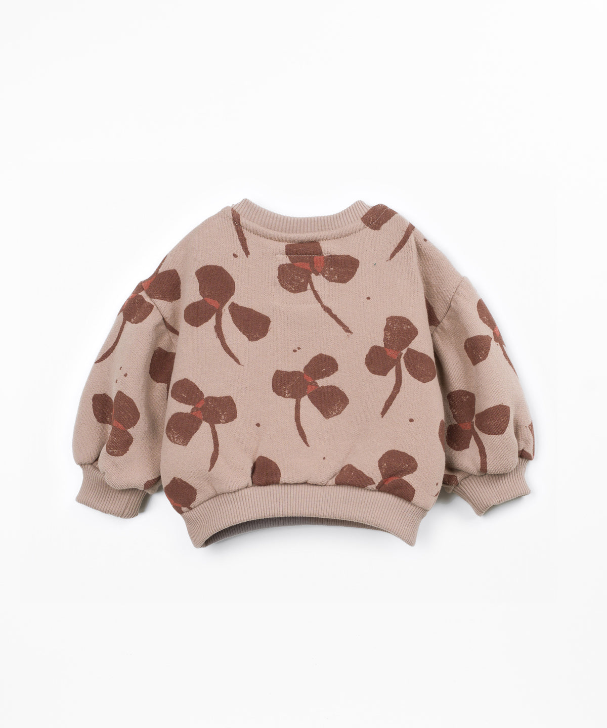 Printed Fleece Sweater-Brown Clover by Play Up