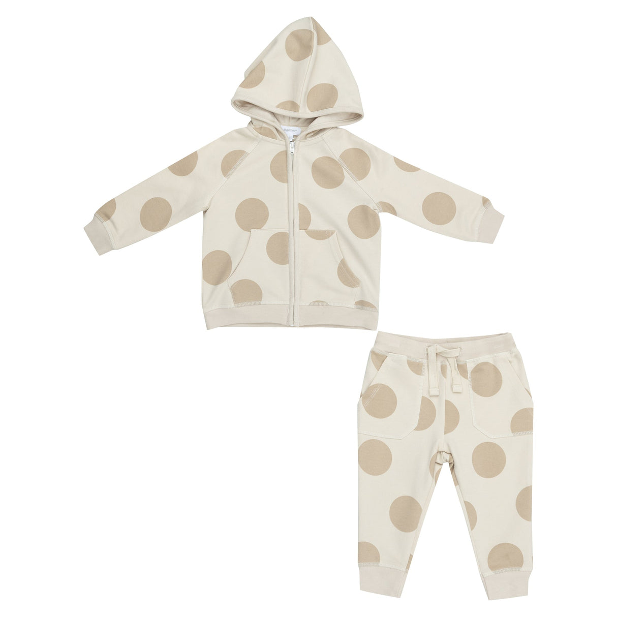 Hoodie And Jogger - Beige Dot by Angel Dear