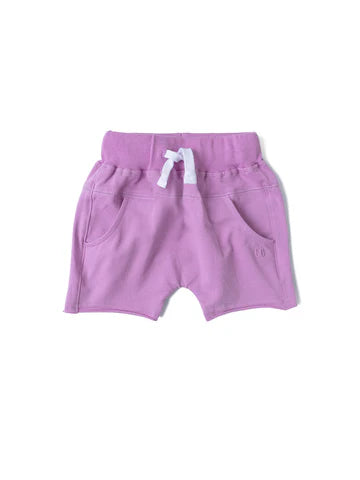Raw Edge Harem Short - Electric Lilac by Little Bipsy