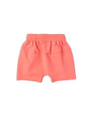 Raw Edge Harem Short - Electric Pink by Little Bipsy