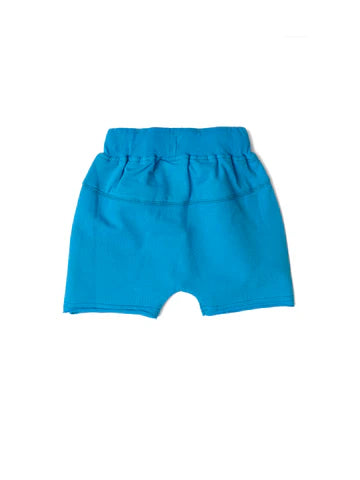 Raw Edge Harem Short - Electric Blue by Little Bipsy