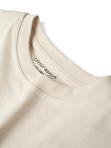 Resort Palm Tee - Cream by Little Bipsy