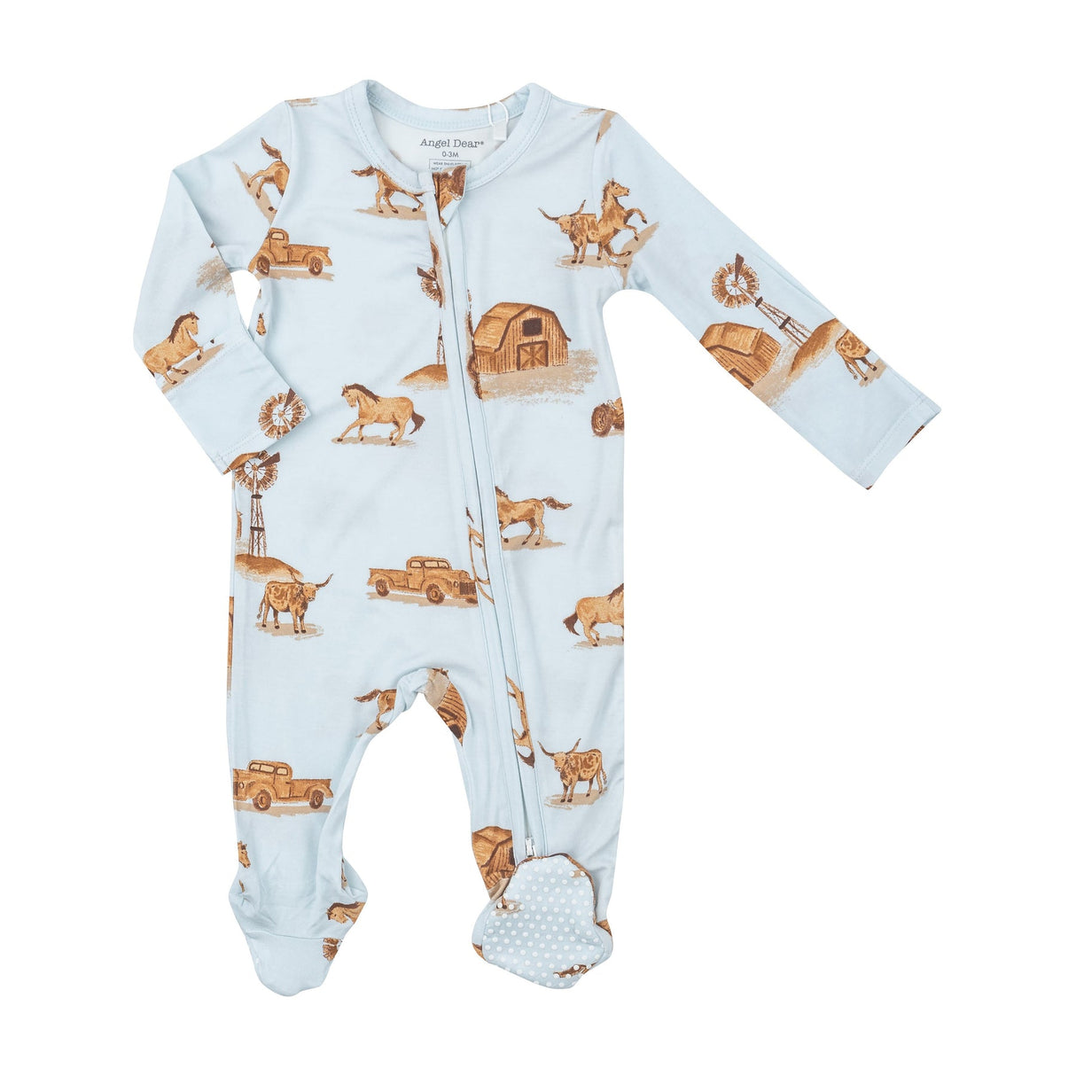 2-Way Zipper Footie - Cowboy Ranch by Angel Dear
