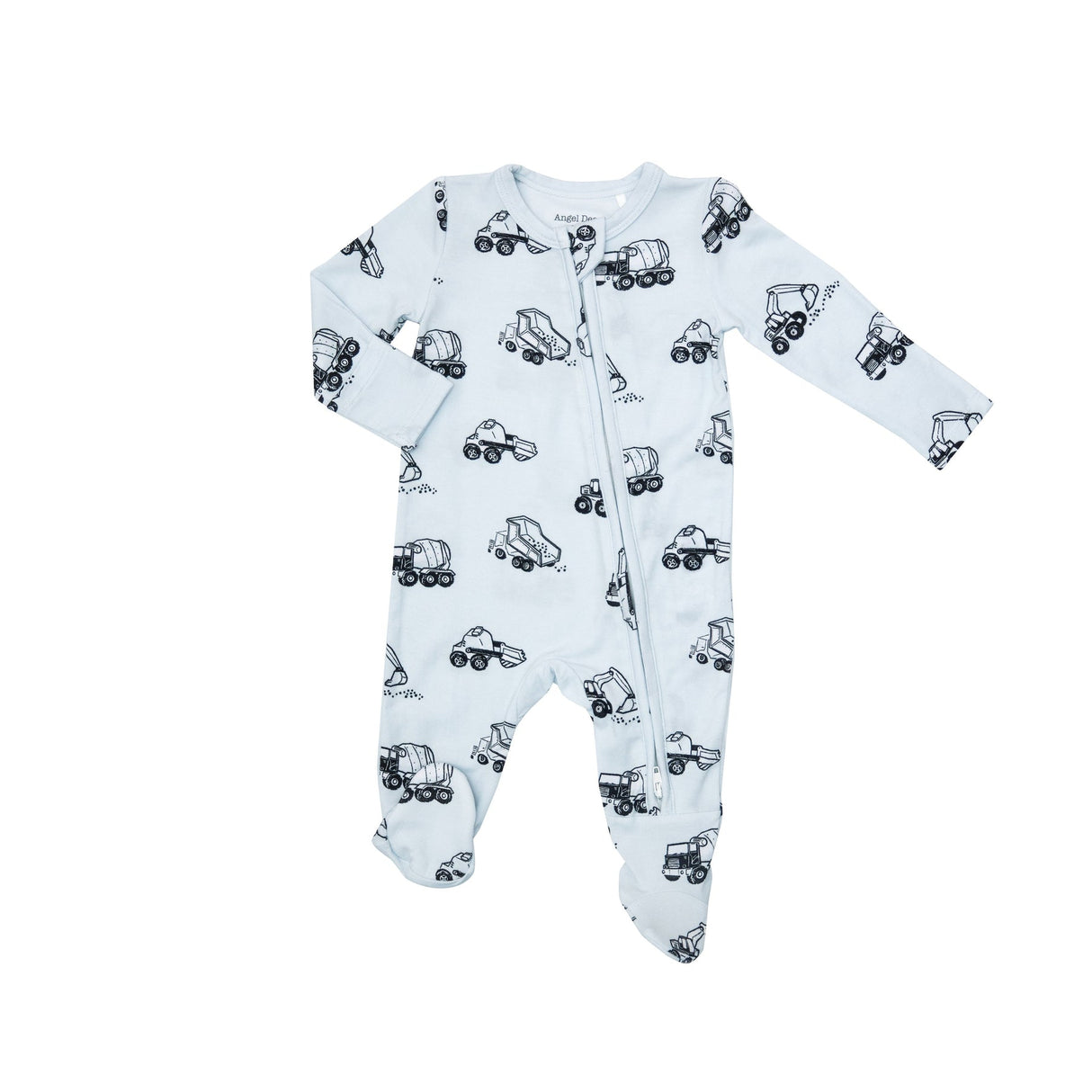 2-Way Zipper Footie in Earth Movers by Angel Dear