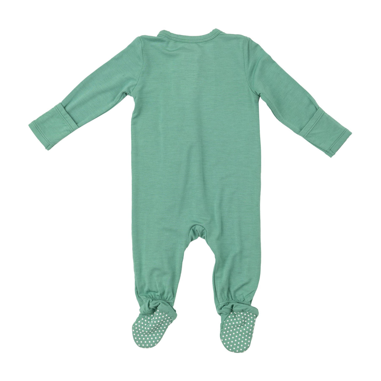 2-Way Zipper Footie - Malachite Green Solid by Angel Dear