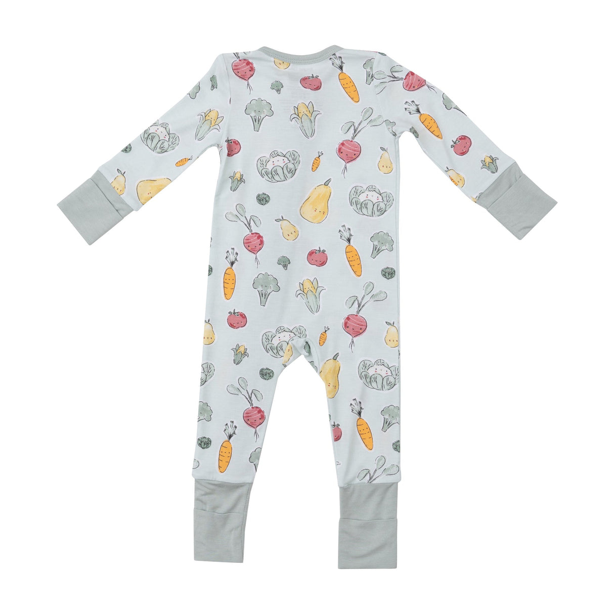 2-Way Zipper Romper - Watercolor Baby Veggies by Angel Dear