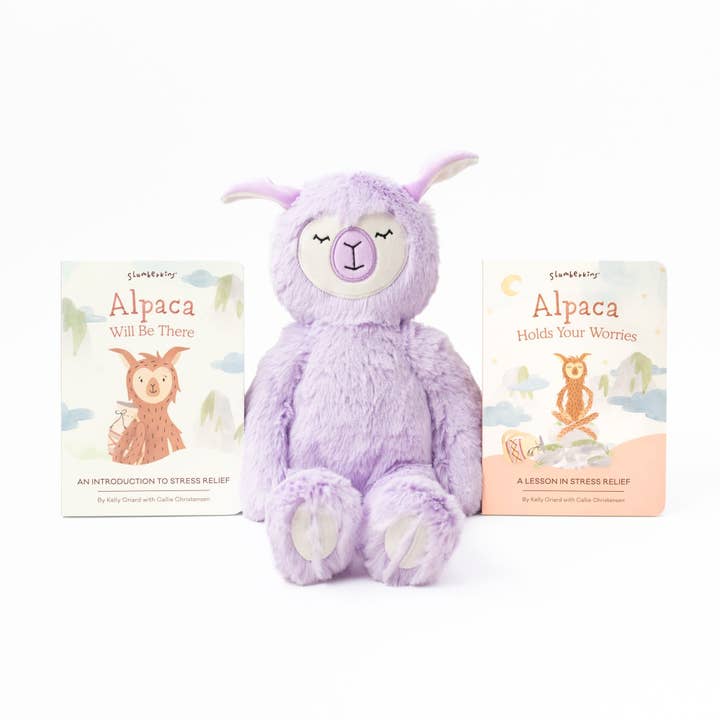 Lighten the Load with Alpaca | Lilac Kin with Books by Slumberkins