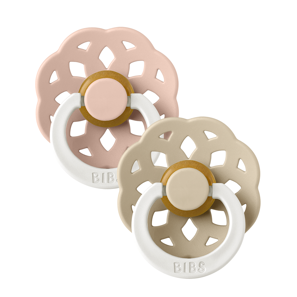 Boheme GLOW Pacifiers 2 Pack- Blush/Vanilla by Bibs