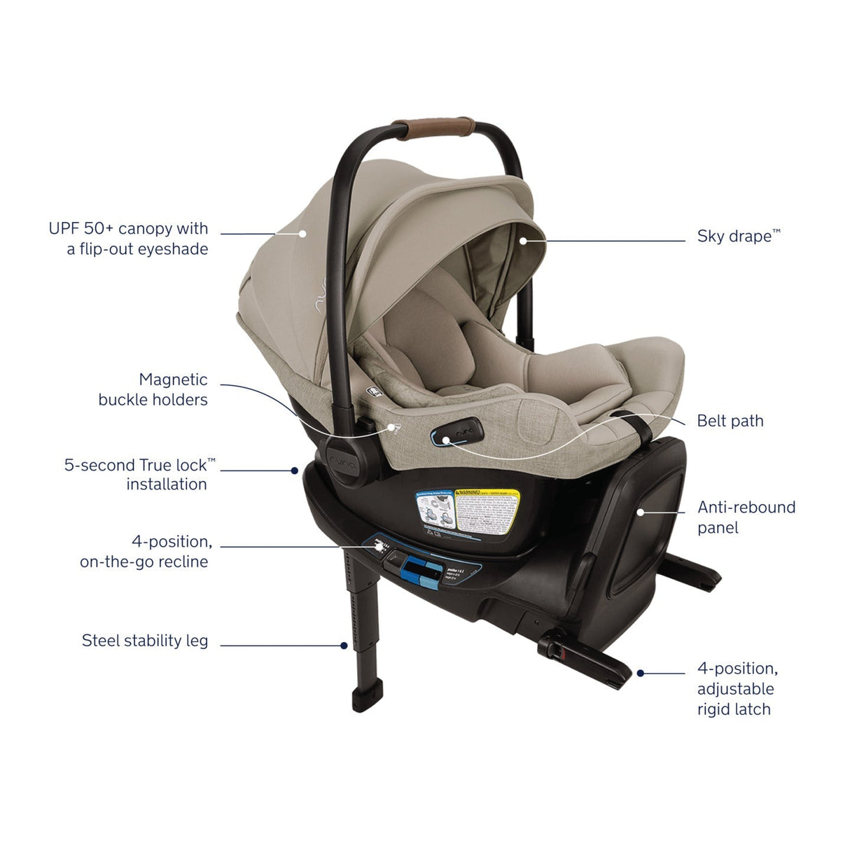 Nuna PIPA Aire RX Infant Car Seat + RELX Base