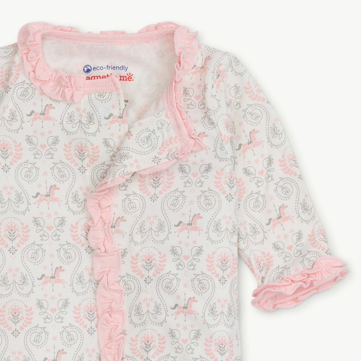 carousel modal magnetic parent favorite footie with ruffles by magnetic me