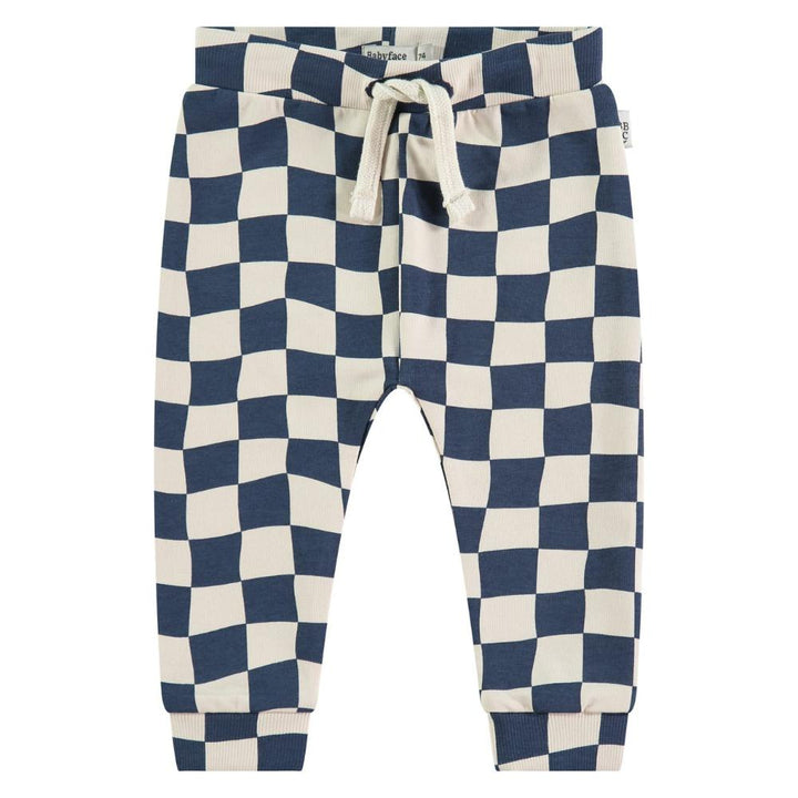 Baby Boys Sweatpants - Blue/Creme Check by Babyface