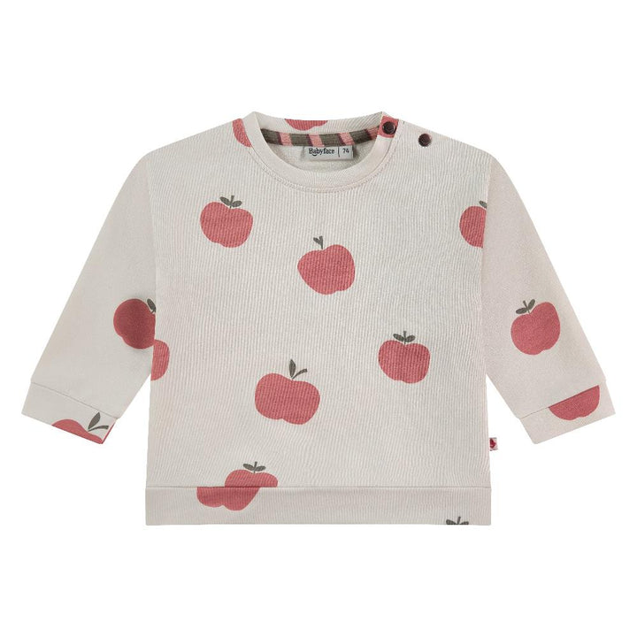 Baby Girl Sweatshirt - Cream Apples by Babyface
