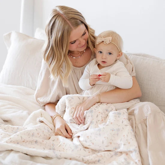 The Valley Minky/Lush Receiving Blanket by Saranoni