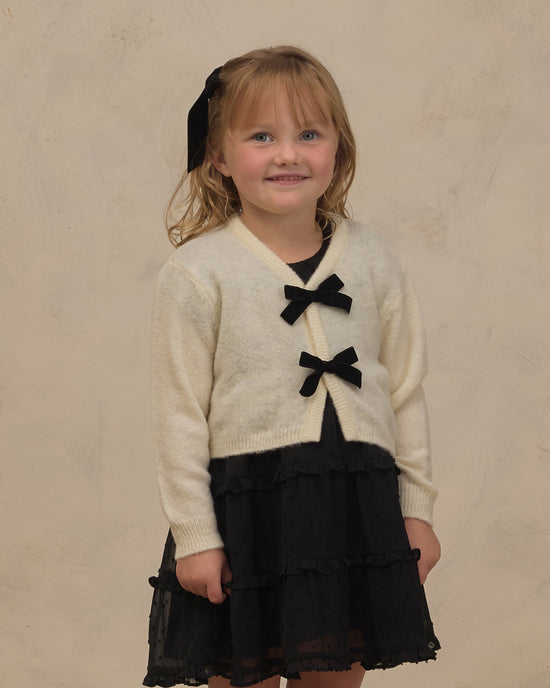 Bow Cardigan || Ivory by Noralee