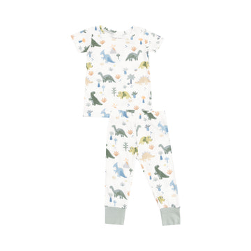 Short Sleeve Loungewear Set - Soft Dinos by Angel Dear