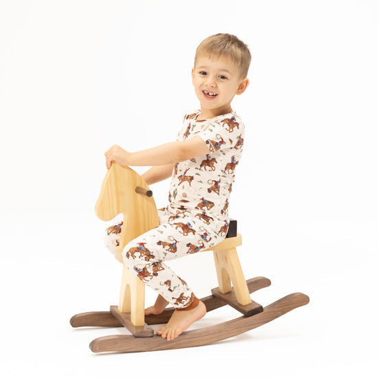 Short Sleeve Loungewear Set- Buckaroo Western by Angel Dear