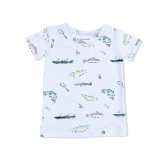 Short Sleeve Loungewear Set- Fishing by Angel Dear