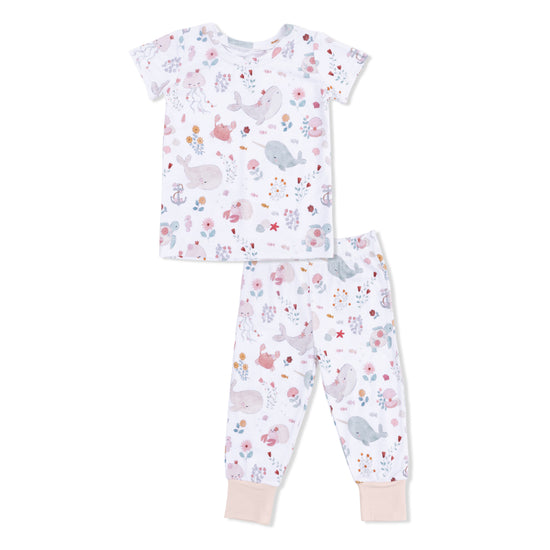 Short Sleeve Loungewear Set- Garden Sea Creatures by Angel Dear