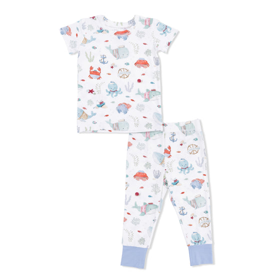 Short Sleeve Loungewear Set- Sailor Sea Creatures by Angel Dear