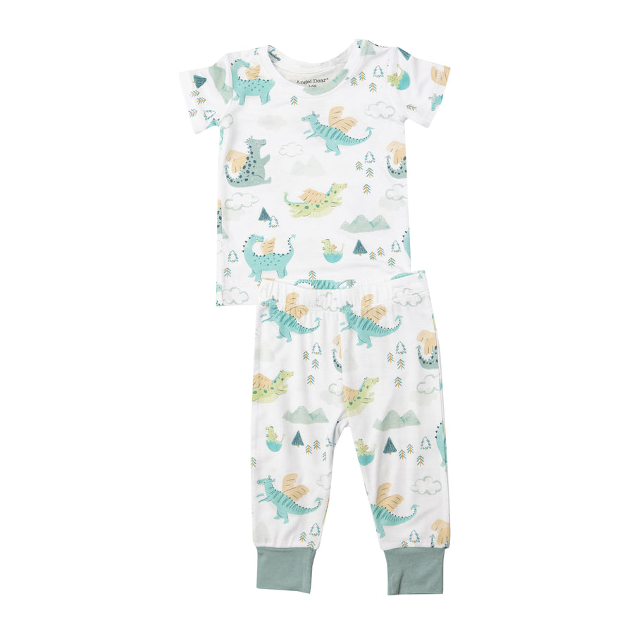Short Sleeve Lounge Wear Set - Dragons by Angel Dear
