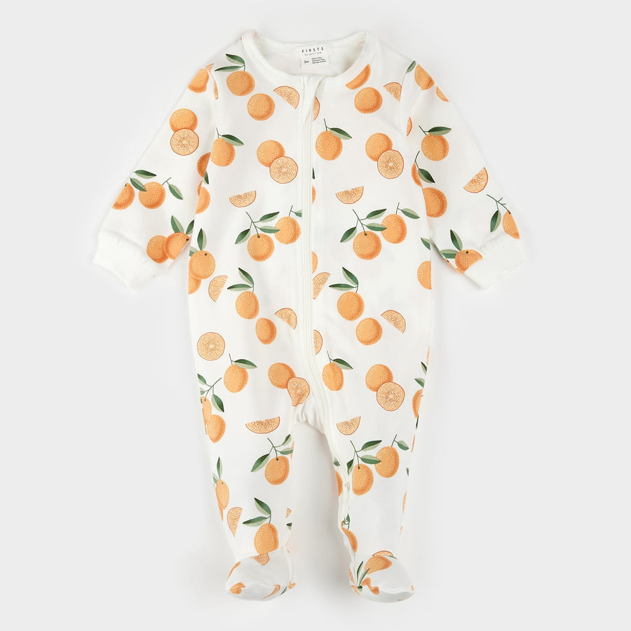 Oranges Print Sleeper by Petit Lem