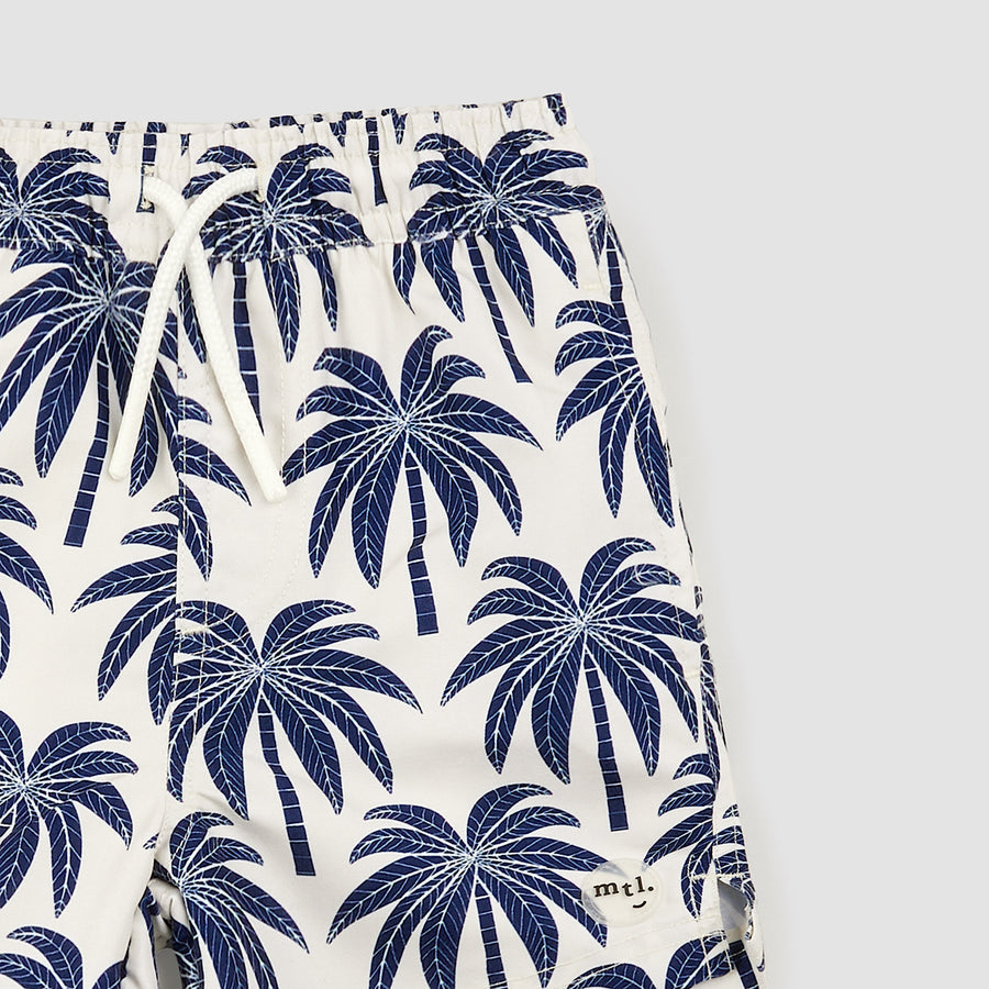 Palm Tree Print on Birch Swim Trunks by miles the label.