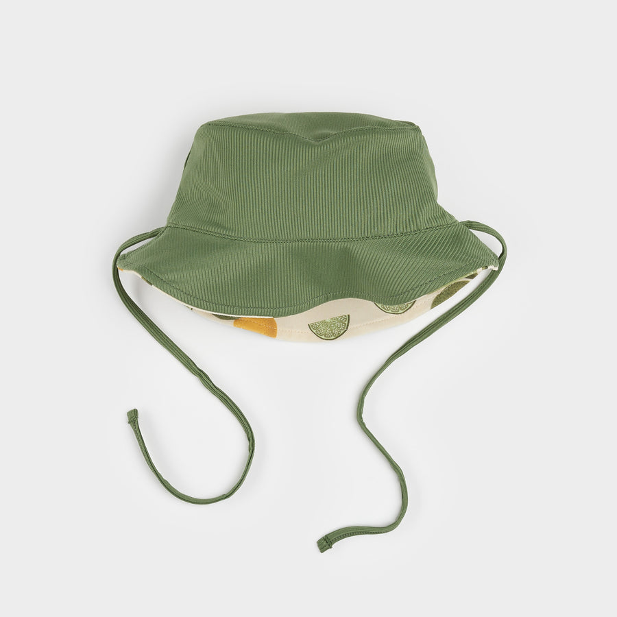 Citrus Print Reversible Sun Hat by Petit Lem