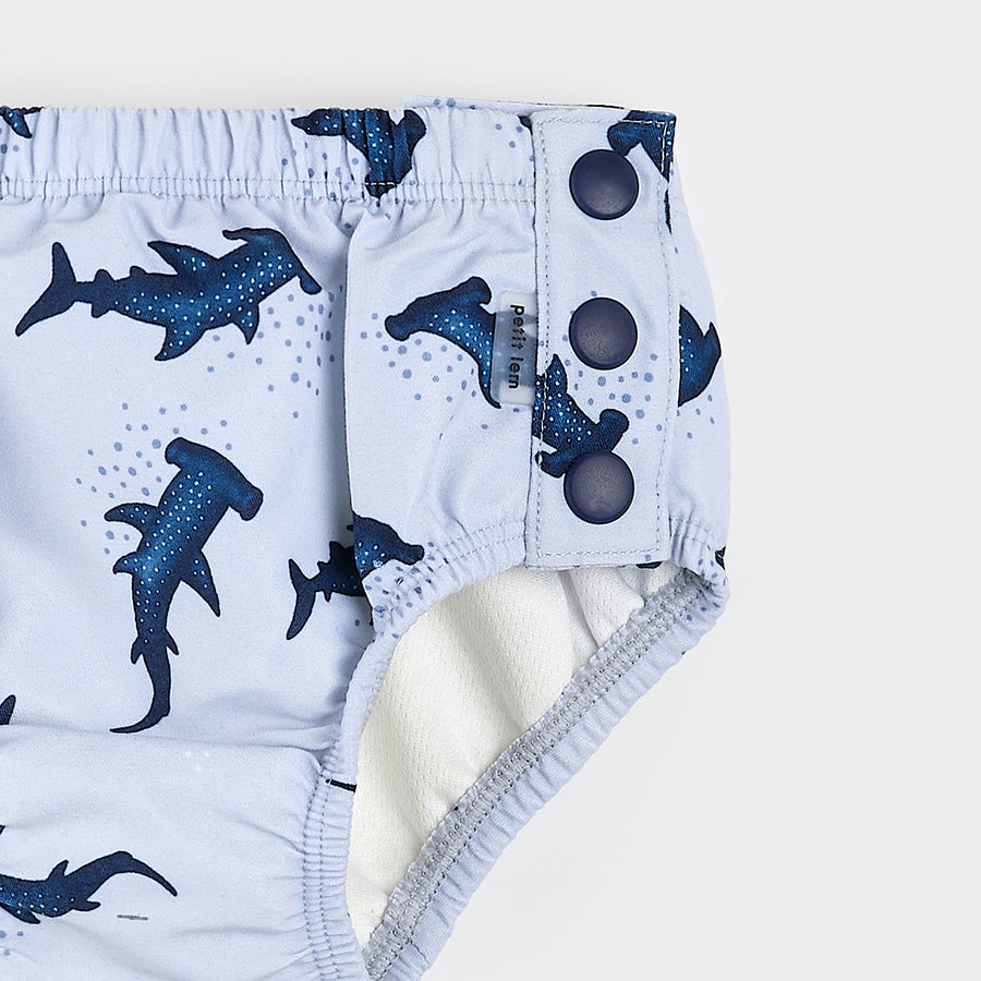 Hammerhead Shark Swim Diaper by Petit Lem