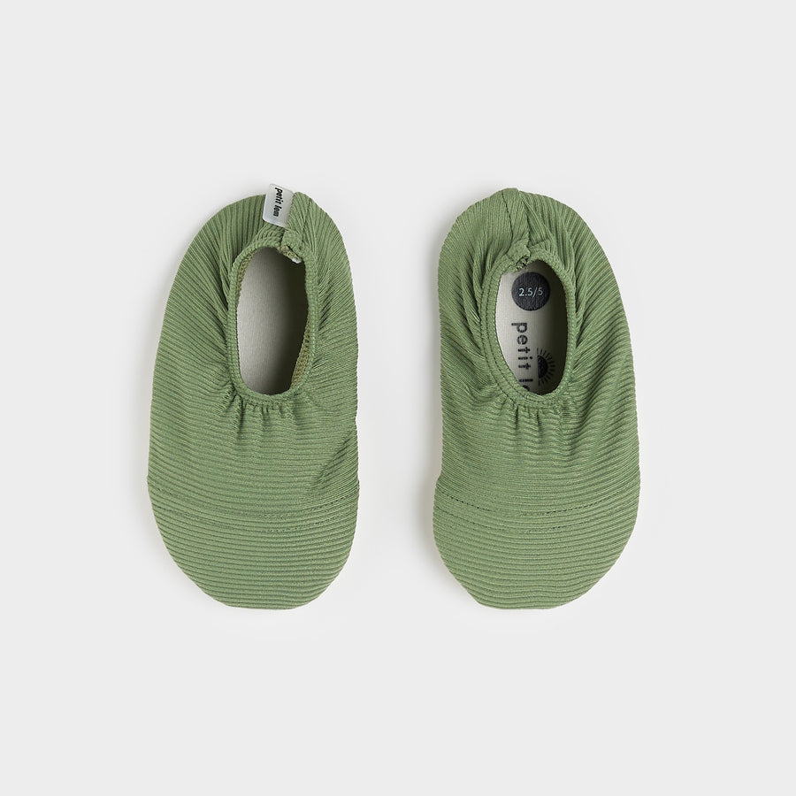 Pear Ribbed Swim Slippers by Petit Lem